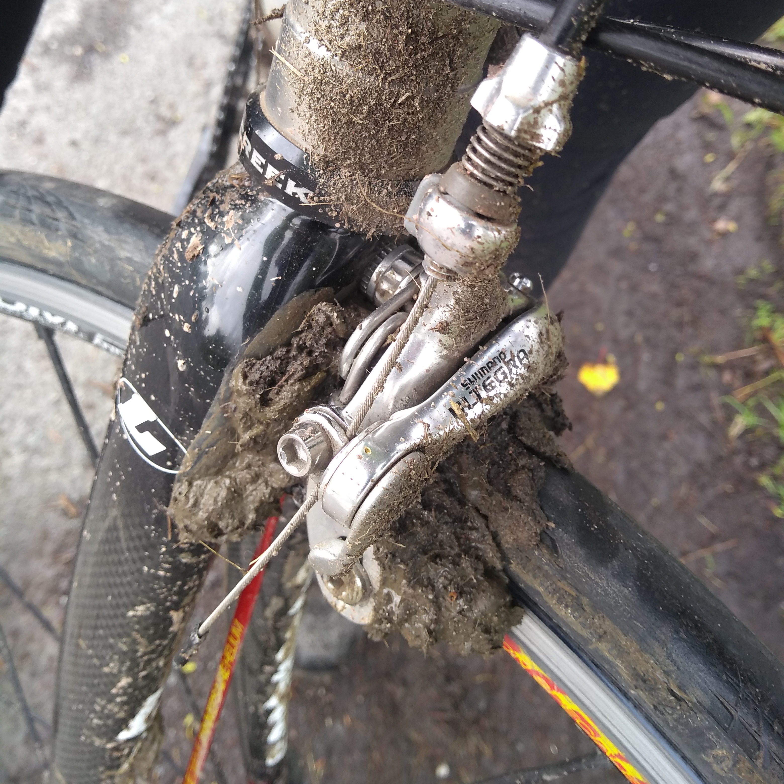 Muddy bike brakes
