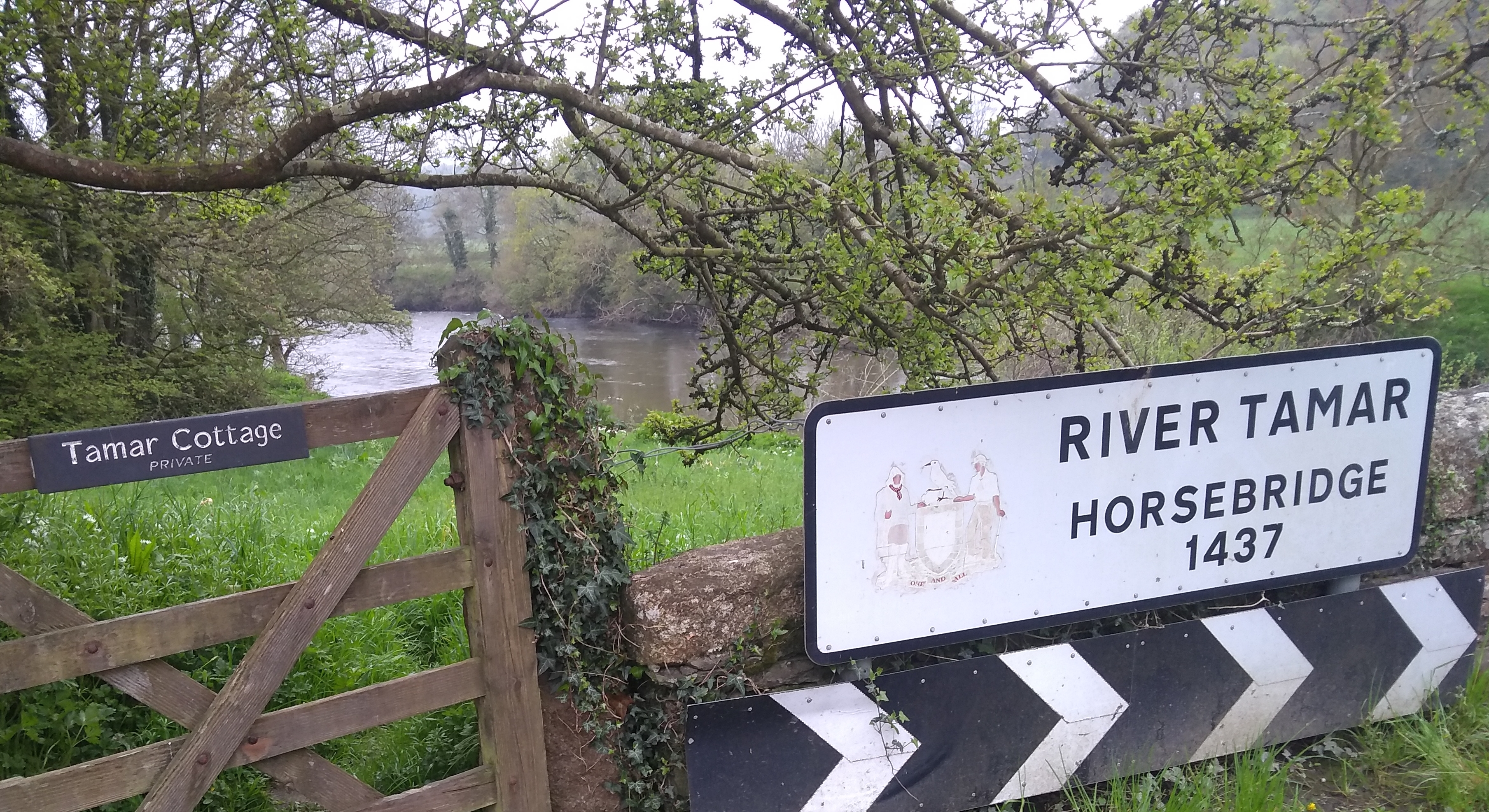 River Tamar and sign