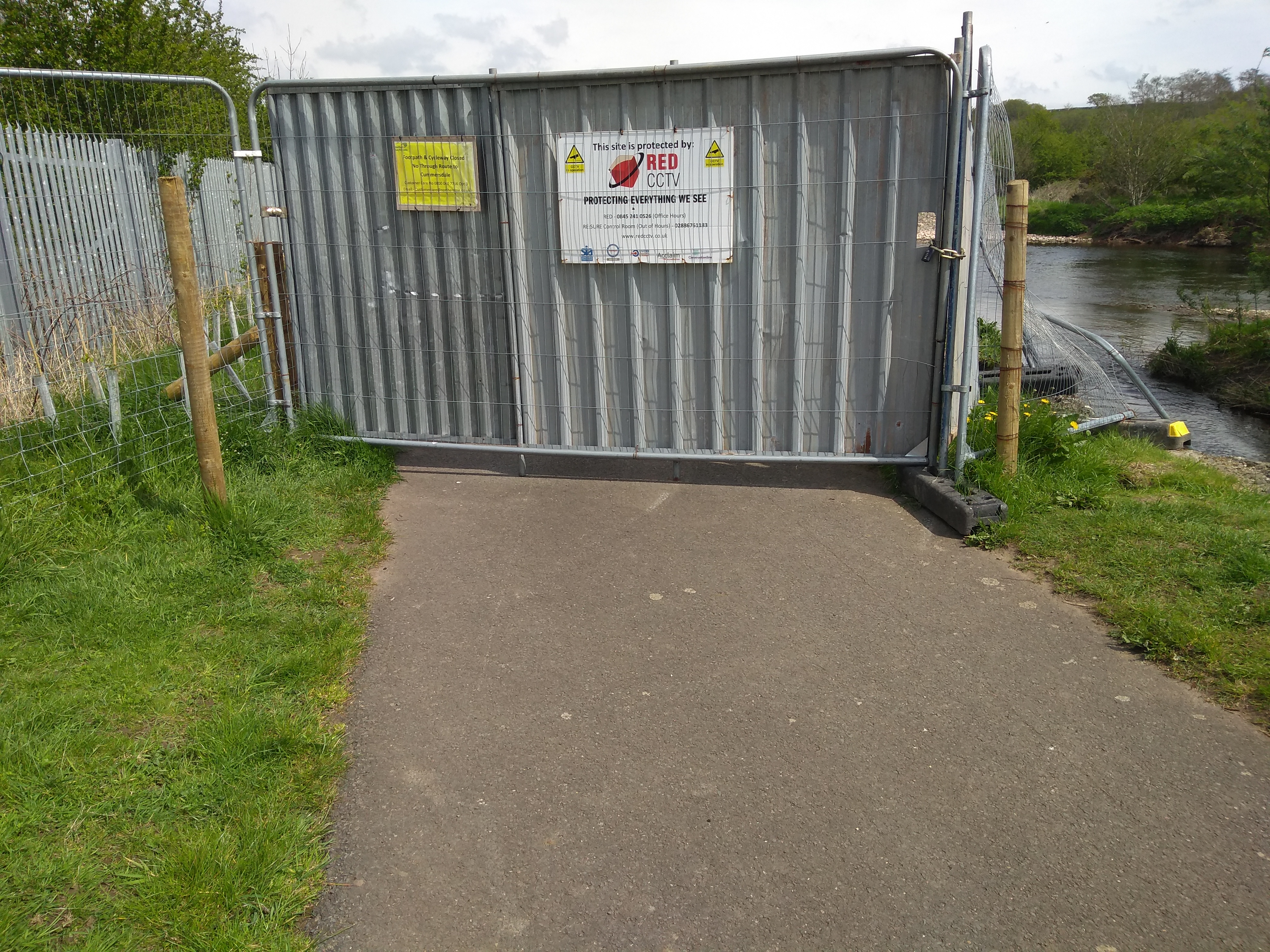 Blocked bike path