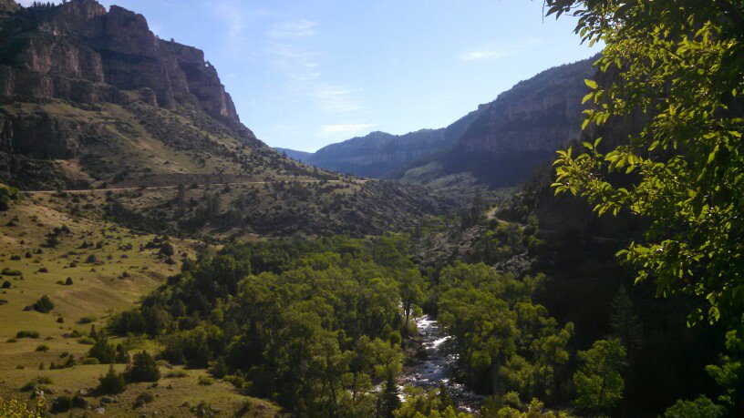 Looking up Ten Sleep Canyon