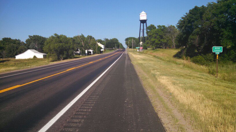 Water tower == town