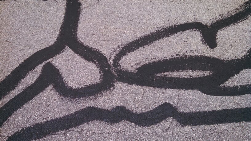 Abstract art on roads