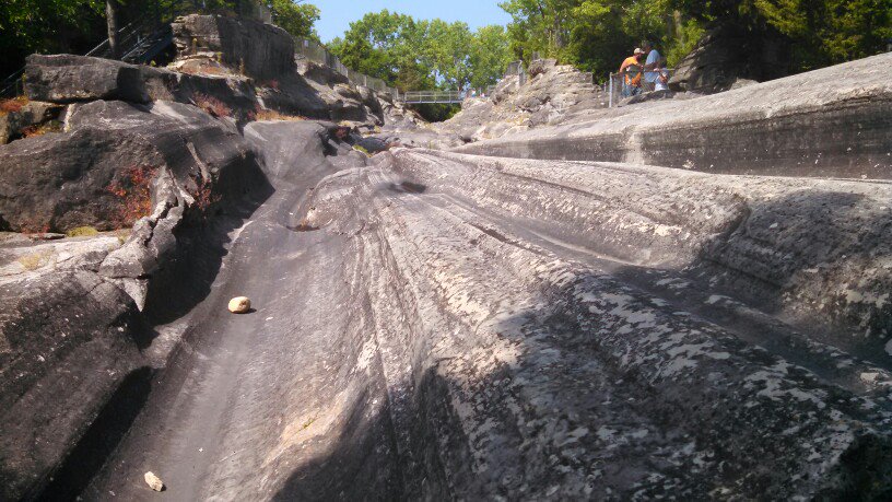 Glacial grooves on Kelley's Island
